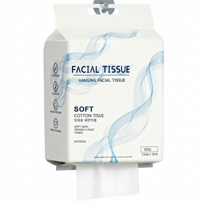 Jeernare 걸이형 순면 일회용 페이스타올 두꺼운 페이스 티슈 일회용 세안타올 200mm200mm, 1개, 180개입