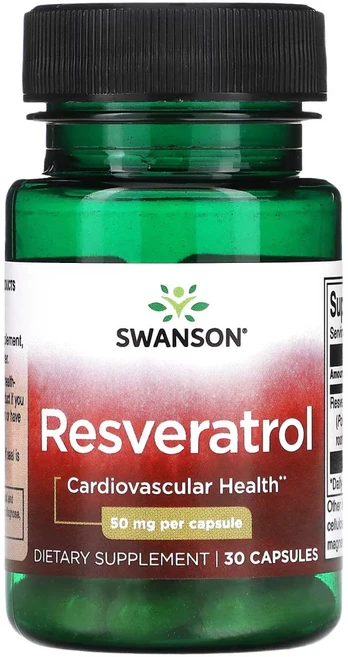 스완슨 레스베라트롤 50mg 30캡슐 Swanson, 30정, 2개 - 쿠팡