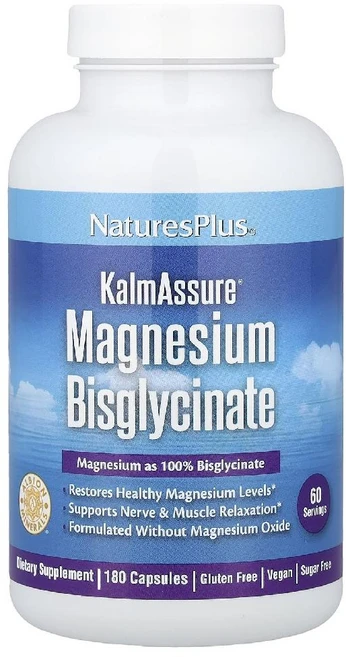 네이처스플러스 마그네슘 비스글리시네이트 210mg KalmAssure 캡슐 180정, 1개 - 쿠팡