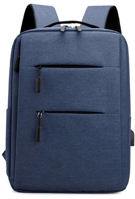 usb充電書包 多功能商務旅行防水筆記本電腦雙肩揹包, 1個, 【藍色】15.6吋筆電背包, 藍色