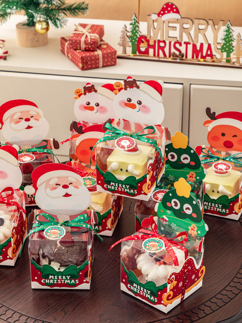 케이크박스 조각케이크상자 원형볼 쁘띠케잌 50개 크라프트박스 답례품포장 포장상자 28인치 상자 반투명 작은 크리스마스포장 선물포장 도시락케이크상자 케이크박스제작 케익박스 직사각, 10세트, 노인 포옹 상자 10개 세트