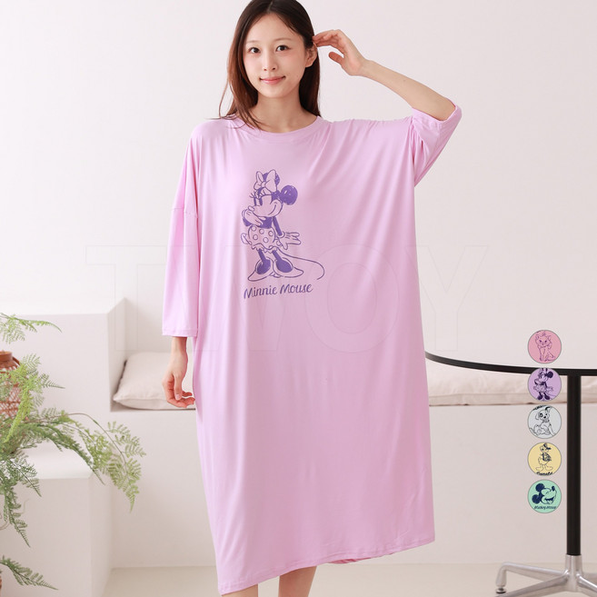 투와이 디즈니 여성 오버핏 원피스 홈웨어 DC282