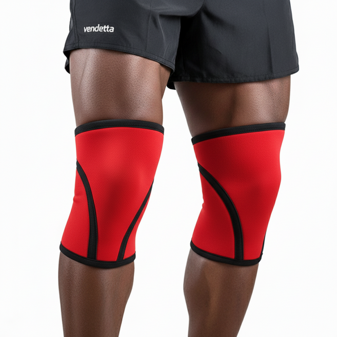 벤데타 네오프렌 무릎보호대 7mm, 레드블랙, 1세트