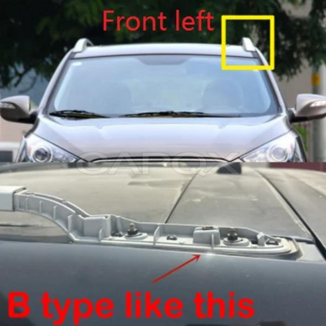 CAPQX 지붕 러기지 랙 가드 커버 실버 현대 IX35 2010-2017 투싼 선루프, 7)A rear left, 1개