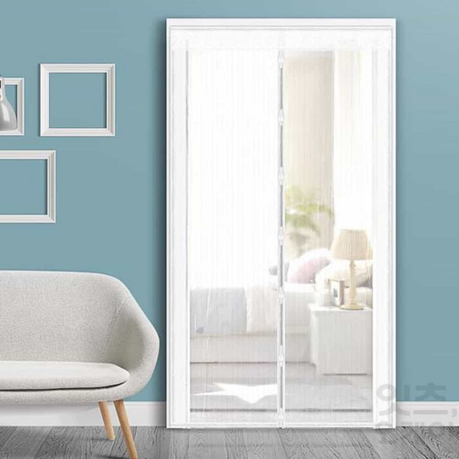 firstok 현관방충망 자석방충망 방문모기장, 블루 100x210cm