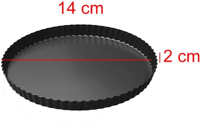 오닐리니 3~12인치 탄소강 타르트 팬 케이크 틀 (탈착식 바닥 포함) 파이 키슈 치즈 디저트 베이킹 용품, 05 14x20cm