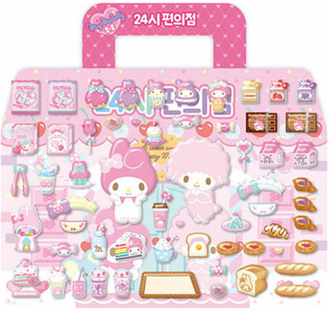 산리오 미니가방 꾸미기 스티커 24시 편의점 마이멜로디