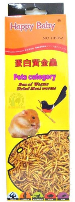 金瑞成鳥園 台灣製蛋白黃金麵包蟲乾 野鳥/魚/鼠/蜜袋鼯適用, 1個