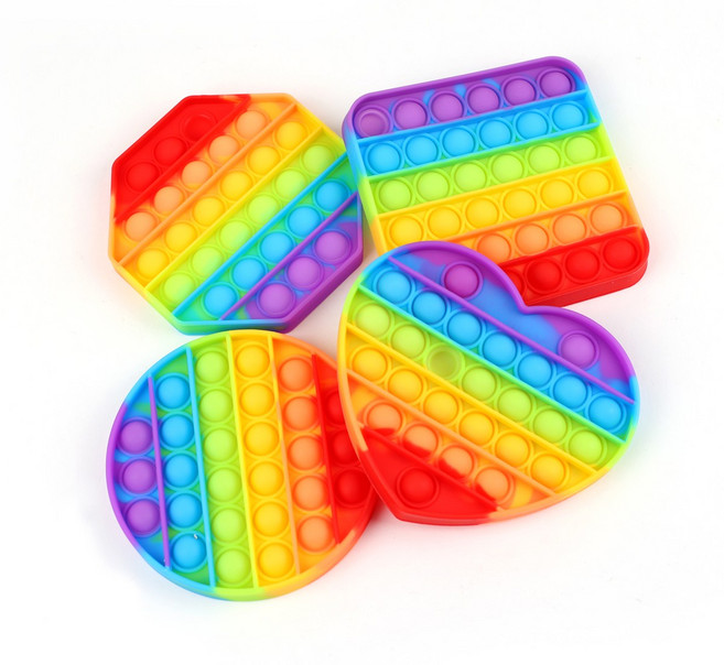 틱톡 푸시팝 1개 랜덤 푸쉬팝 어린이 장난감 TIKTOK 스트레스해소 팝잇 버블 실리콘 뽁뽁이