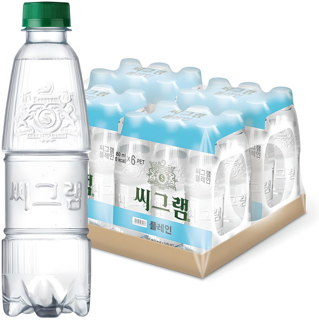 씨그램 플레인 무라벨, 350ml, 24개