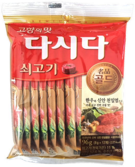 다시다 명품 골드 쇠고기 스틱형 8g 12개입(96g) x 2개, 1개