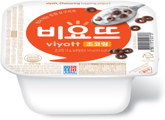 서울우유 비요뜨 초코링 요거트 143g, 138g, 1개