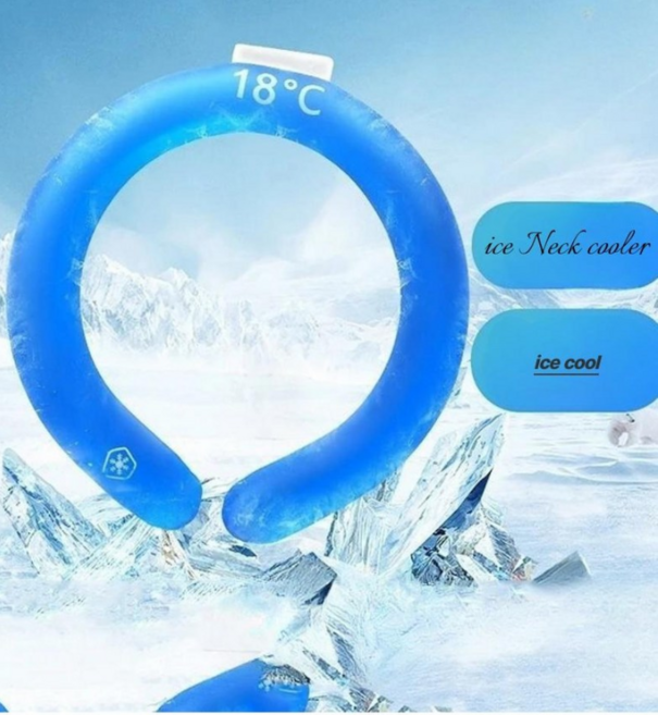 [모르기니] 아이스 넥 쿨러, 1개, 블루