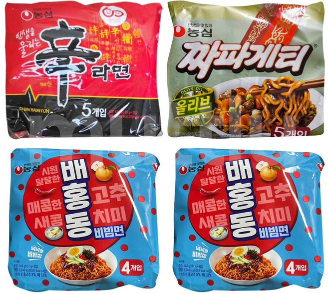 농심배홍동 8입+ 신라면멀티팩 5입+짜파게티5입(총18봉), 인기제품배홍동8입신라면5입짜파게티5입(총18봉, 18개