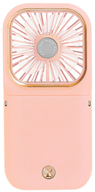 휴대용 선풍기 겸용 보조배터리 180도각도조절/3단계바람/스마트폰 거치기능/대용량 배터리, 파우더 핑크