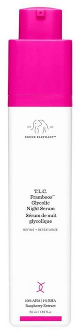 드렁크엘러펀트 티엘씨 프람부스 글리코닉 나이트 세럼 에센스 50ml Drunk Elephant T.L.C. Framboos Glycolic Night Serum, 1개