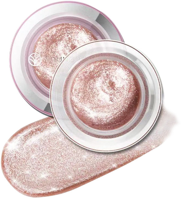 젤리 글로우 리퀴드 아이섀도우 하이라이터 물광 펄 광채 메이크업, 1개, 03 목란핑크