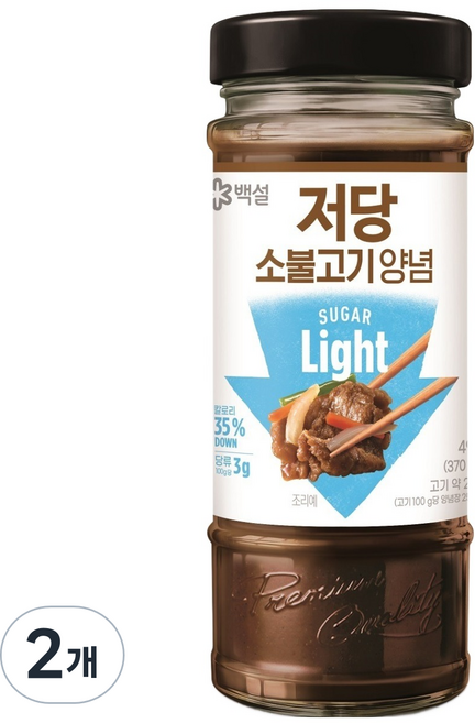 백설 저당 소불고기양념, 2개, 490g
