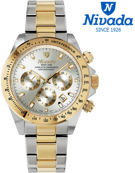NIVADA 니바다 남성용 크로노그래프 메탈시계 3종 중 택1 쇼핑백 증정