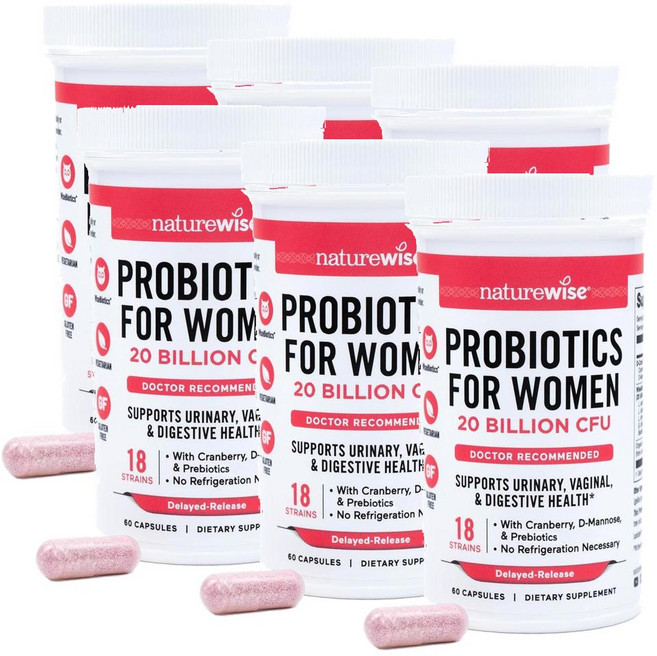 네이처와이즈 여성 프로바이오틱스 200억 CFU 유산균 NatureWise Women Probiotics, 6개, 60정