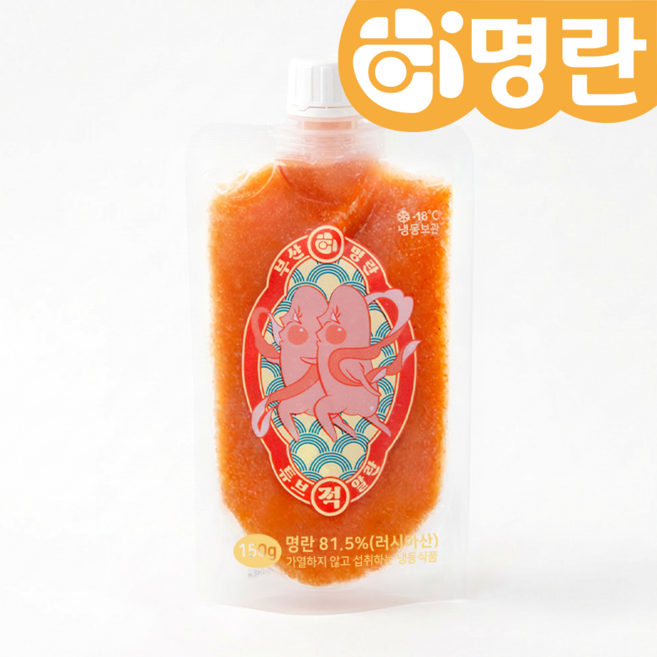 부산허명란 짜먹는 적명란 튜브 150g, 5개