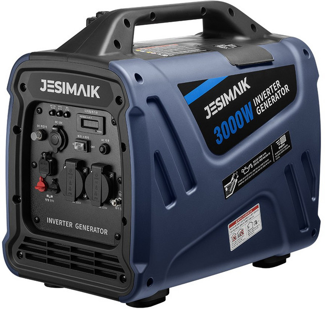 JESIMAIK JM3000Xi 소형 인버터 발전기 휴대용 고출력 3KW 골드 파워 4.2L 대용량 연료탱크, 1대
