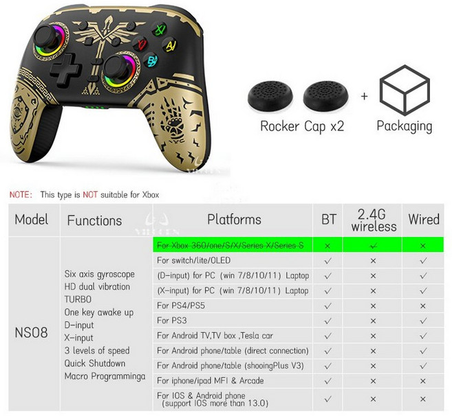 프로 스위치 엘리트 BT 컨트롤러용 무선 게임패드 닌텐도 스위치 OLED 라이트 조이스틱 PC 스팀 데크용, GOLD