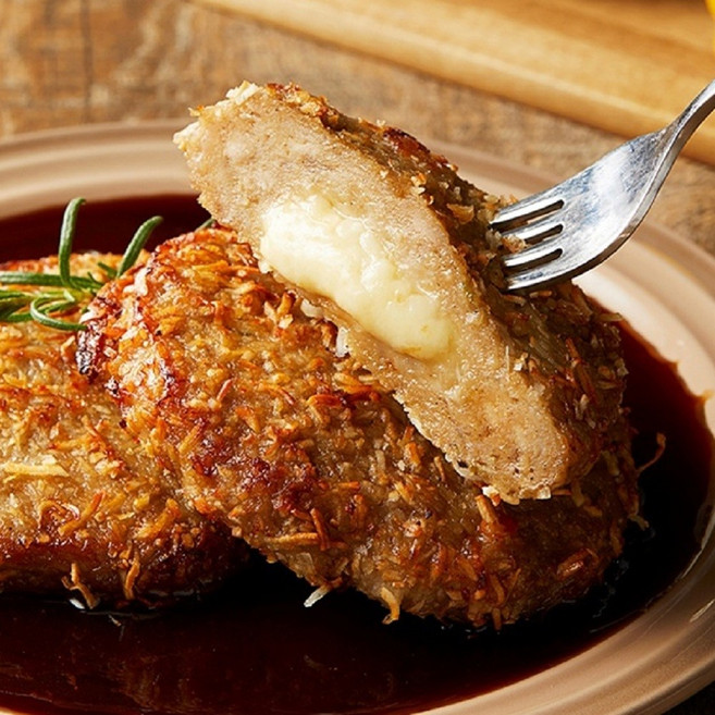 맛집찬 수제돈까스 코코넛치즈함박스테이크 밥반찬 간편조리 즉석식품, 200g, 3개