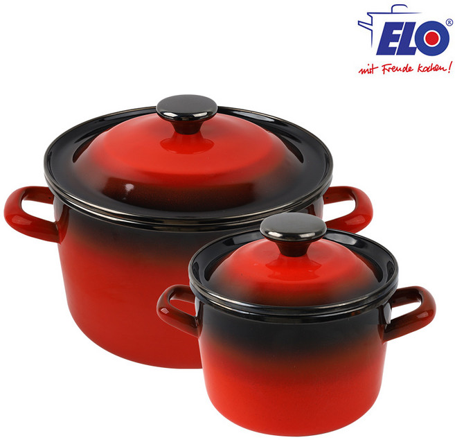 ELO 빨강법랑 리미티드 2종세트 / 깊은형16cm ＋ 깊은형24cm, 빨강 리미티드 깊은형 16+24, 1개