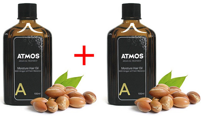 대용량 100ml ATMOS(아트모스) 미용실 쓰리데이즈 모로칸 아르간 헤어오일 헤어에센스 모르칸 모르칸 모로코, 2개