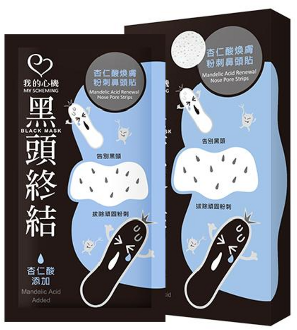 我的心機 杏仁酸煥膚粉刺鼻頭貼, 10入, 1組