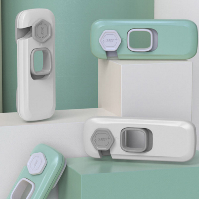 방문 서랍 가구 냉장고 싱크대 문 문고리 고정 열림방지 안전 클립 장치 유아 반려동물, 그레이 5P