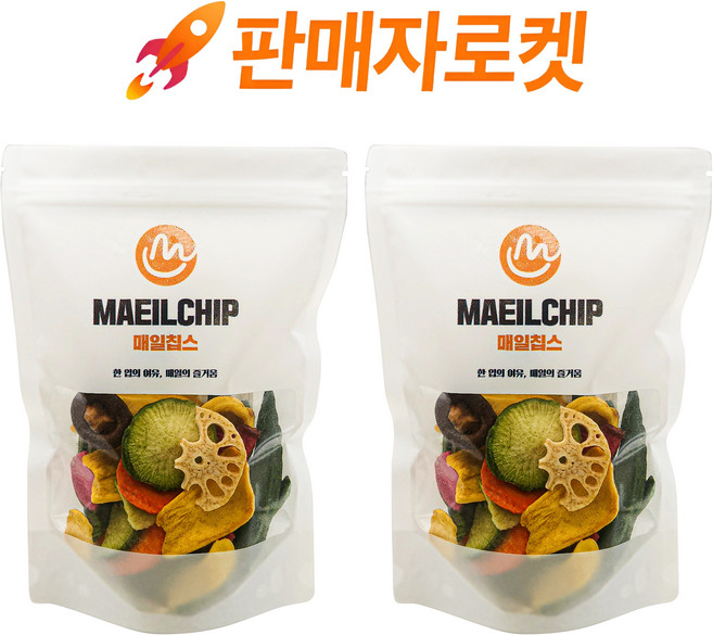 매일칩스 동결건조 9종 과일 야채 믹스칩 과자, 2개, 90g