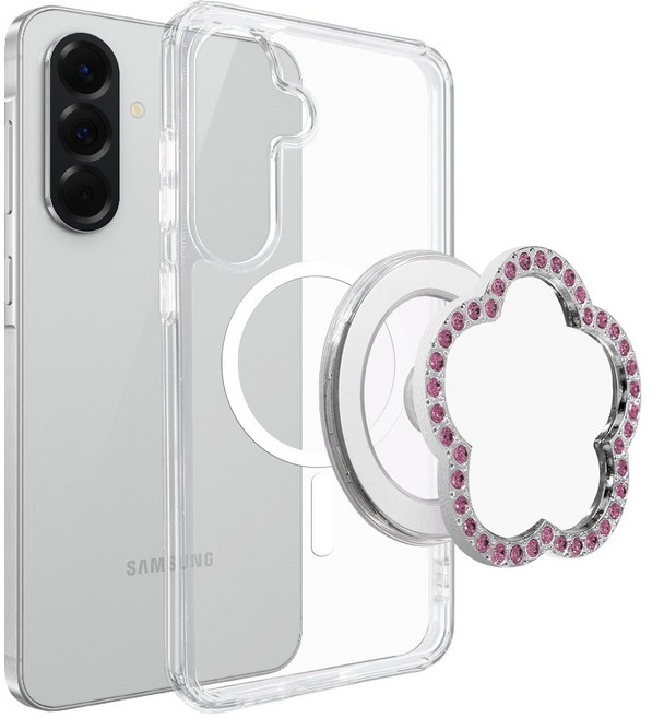 더조은셀러 클리어맥 맥세이프 케이스 프레임 범퍼 케이스 플라워 큐빅 미러 스마트톡 갤럭시 호환