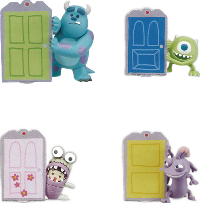 M.M小舖 T-ARTS 轉蛋 扭蛋 怪獸電力公司探頭公仔 皮克斯 毛怪 麥克華斯基, 1個, 整套(金額410，下X5)4EX06