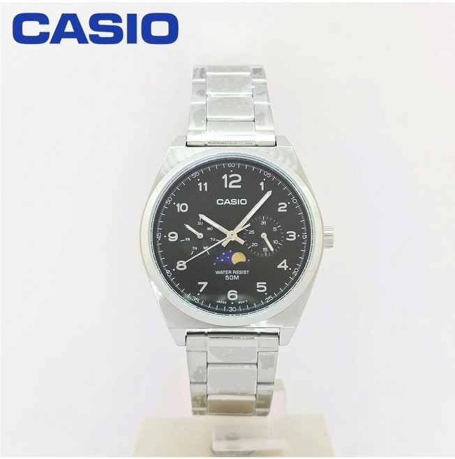 백화점AS 카시오 CASIO 아날로그 쿼츠 문페이즈 메탈 남성 손목시계 MTP-M300D-1AVDF