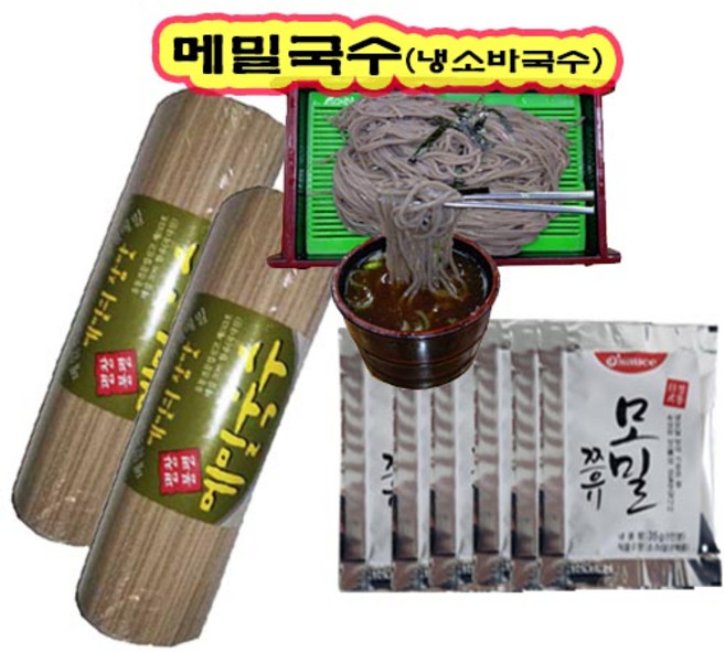 봉평원 메밀국수1kgx2개+모밀쯔유35gx10개=세트(10인분)막국수 소바국수, 1세트, 2.5kg