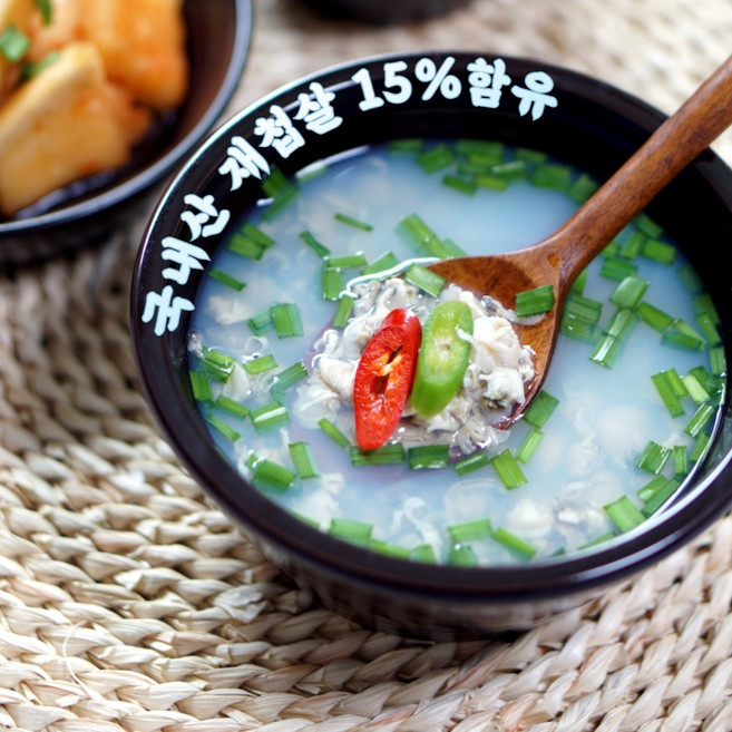 푸짐한집 비교불가 재첩살15%함유 국내산 하동 섬진강 재첩국 500g, 5개