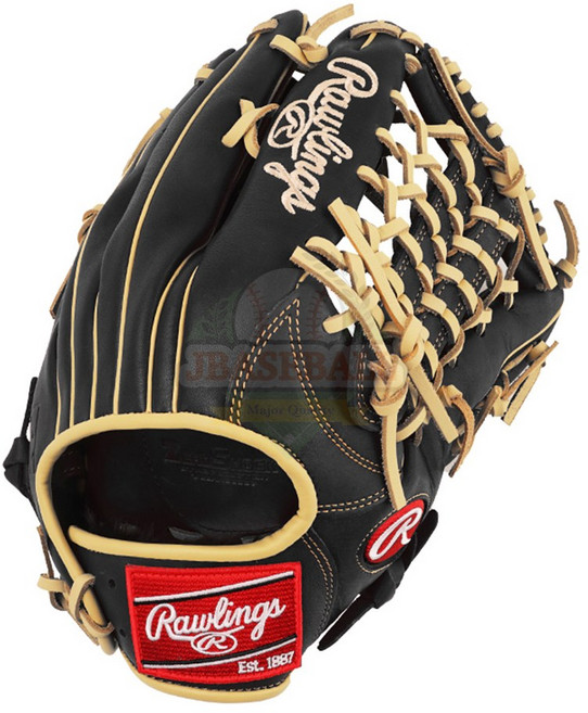 롤링스 외야수글러브 샌드랏 경첩웹 블랙 GHW5S Y70-4V, 글러브, 1개