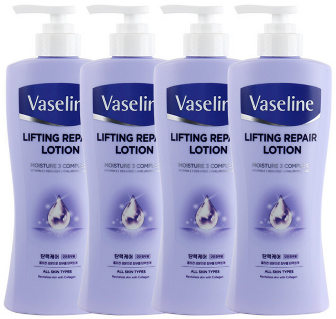 4개)애경 바세린 리프팅 리페어 로션 450ml, 4개