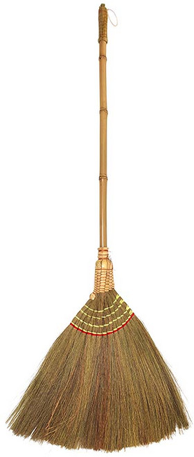 인도네시아 롱갈대비 가벼운 머리카락 먼지 잘쓸리는 부드러운 갈대 빗자루, 1개, 1개