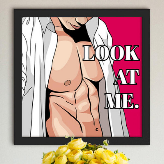 아트박스/꾸밈 iw959-룩엣미_섹시팝아트_남성_인테리어액자, 화이트/3타입