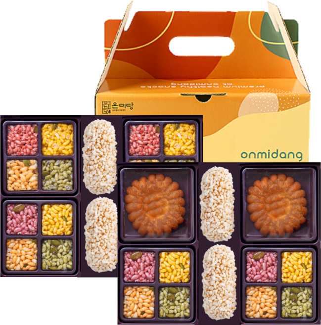 온미당 쌀강정 구운유과 약과 한과선물세트, 1개, 230g