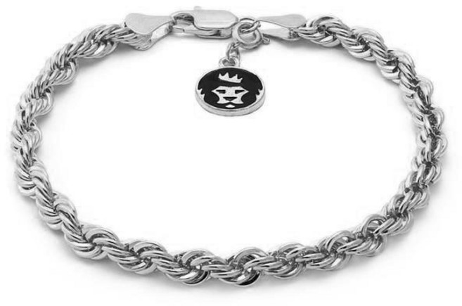 YAV 美國 KING ICE 台灣總代理 3MM 麻花 ROPE 不鏽鋼 手鍊 防氧化, 白金,7", 1個
