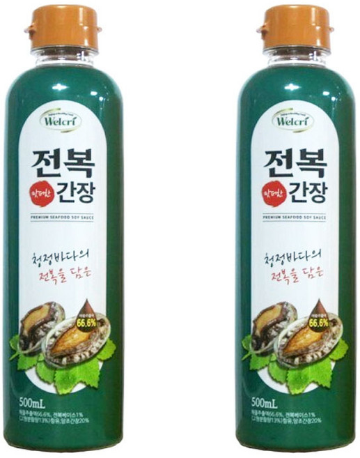 홀렌 맛더한 전복간장 만능간장, 2개, 500ml