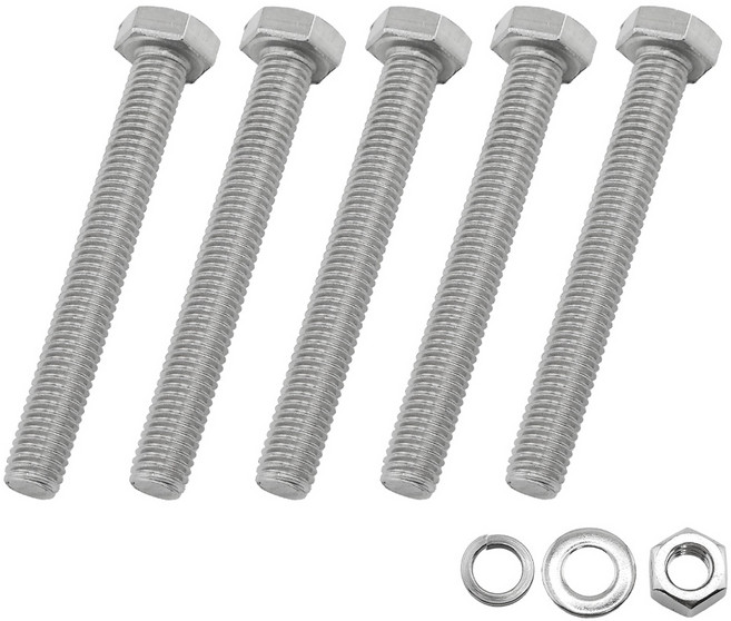 유스툴 SUS 304 스텐 볼트 육각 나사 와샤 너트 포함, 1팩, 55mm, M8
