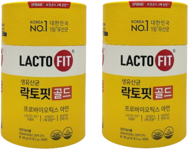 종근당 락토핏 골드 더블세트 2g x 90포 x 2, 180g, 2개