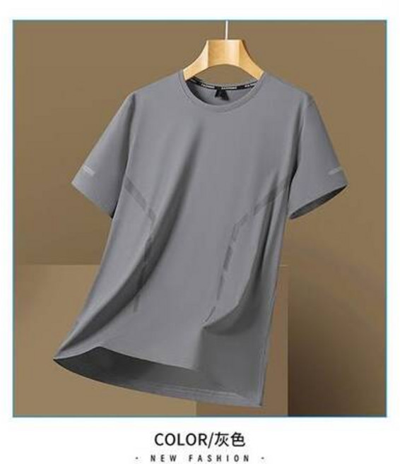 2025夏天 大尺碼男裝 L-8XL 短袖t恤男 男吸濕排汗衣 健身衣 冰絲透氣衣 運動衣 速乾衣 涼感T恤 涼感衣 排汗衣 排汗衫 男上衣短袖