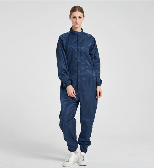 나래산업 방진복 원피스 기본형 제전복 일체형 크린룸작업복, 1피스, 네이비