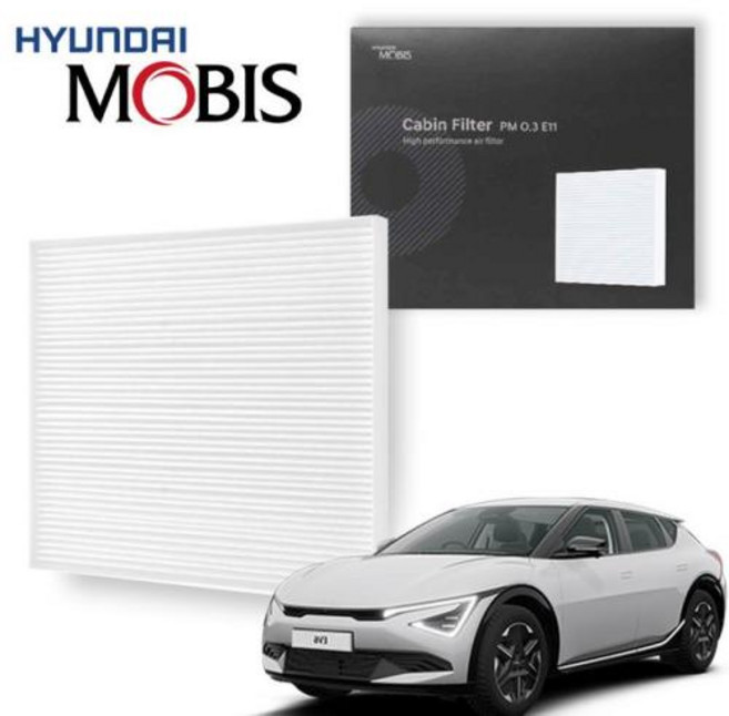 시스제이 현대모비스 EV6 에어컨 필터 순정 PM0.3 E11 필터, EV6 21년-, 11번 필터, EV6 21년-_11번 필터